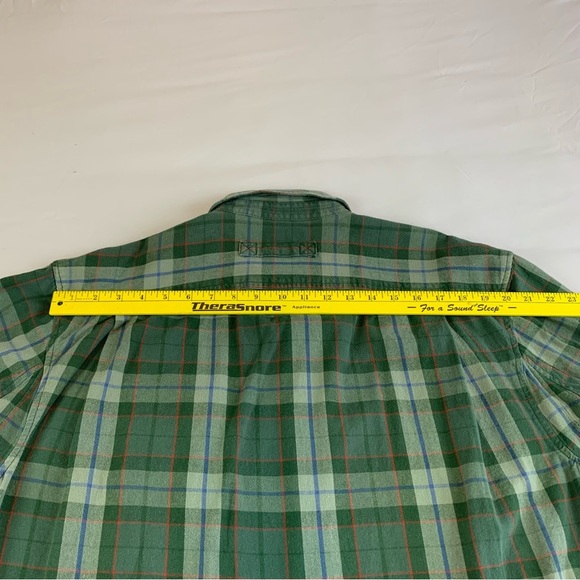 Duluth Trading Co Green & Blue Plaid XL Mens Flannel Shirt - Picture 9 of 15